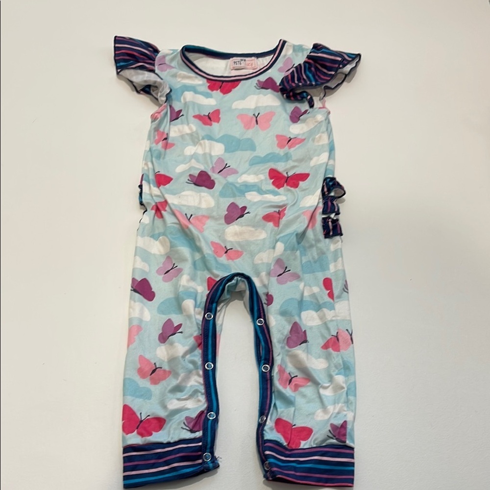 Butterfly Print Kids One Piece